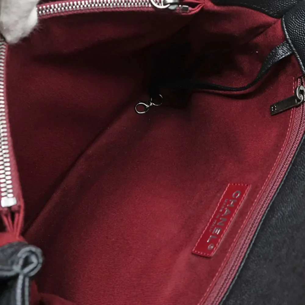 Chanel Chain Shoulder Caviar Skin Black Shoulder Bag - Picture 7 of 7